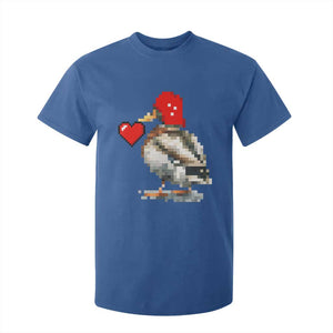 Pixel Valentine Mallard Duck T Shirt For Kid Hunting Valentines Day Gift For Her TS10 Royal Blue Print Your Wear