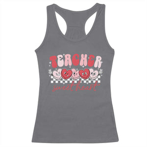 Valentines Day Teacher Racerback Tank Top Teaching Sweethearts TS10 Charcoal Print Your Wear