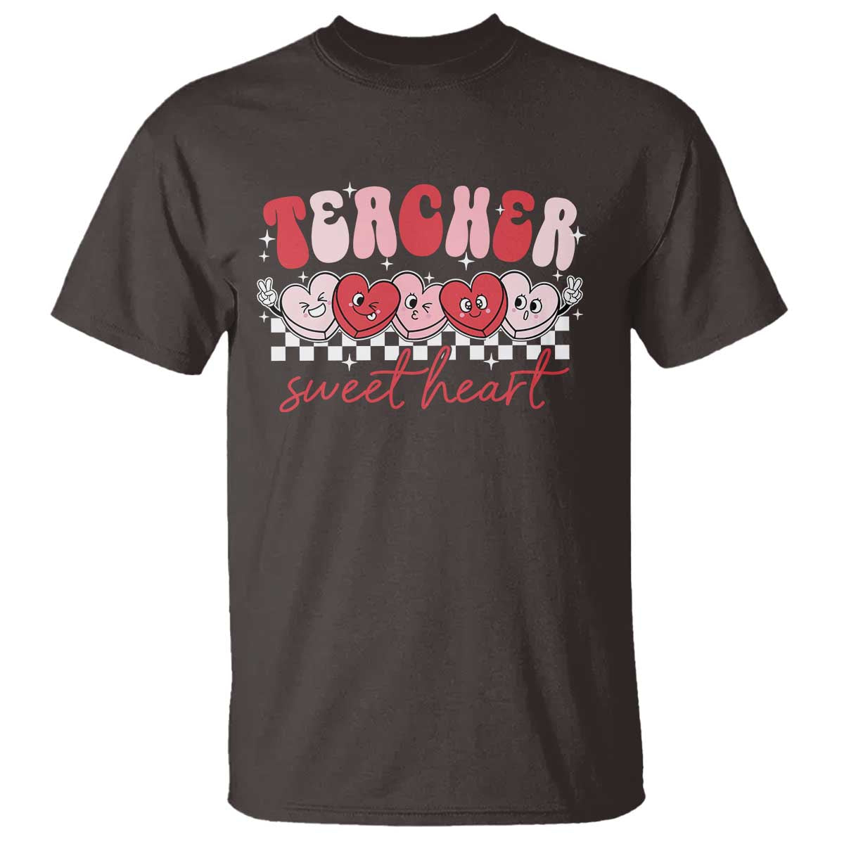 Valentines Day Teacher T Shirt Teaching Sweethearts TS10 Dark Chocolate Print Your Wear
