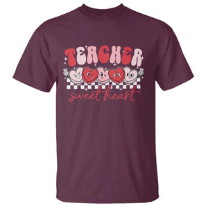 Valentines Day Teacher T Shirt Teaching Sweethearts TS10 Maroon Print Your Wear