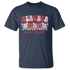 Valentines Day Teacher T Shirt Teaching Sweethearts TS10 Navy Print Your Wear
