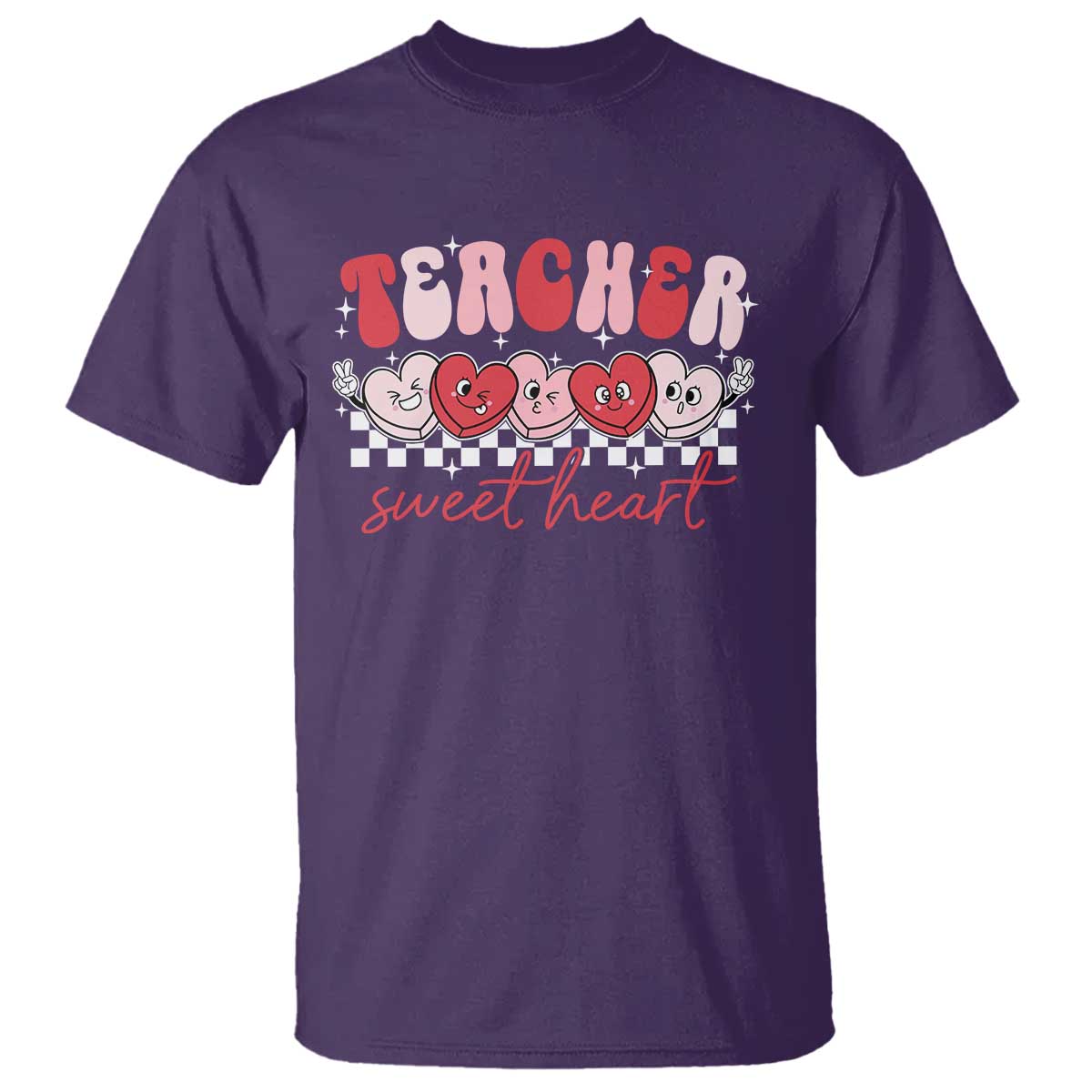 Valentines Day Teacher T Shirt Teaching Sweethearts TS10 Purple Print Your Wear