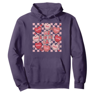 Valentine Teacher Hoodie My Students Are My Valentines Hearts TS10 Purple Print Your Wear
