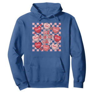Valentine Teacher Hoodie My Students Are My Valentines Hearts TS10 Royal Blue Print Your Wear