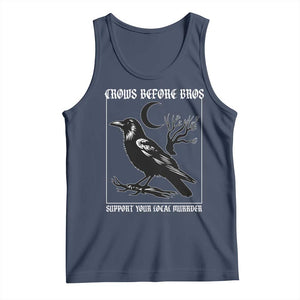 Crows Before Bros Support Your Local Murder Tank Top Funny Crow Lovers TS10 Navy Print Your Wear