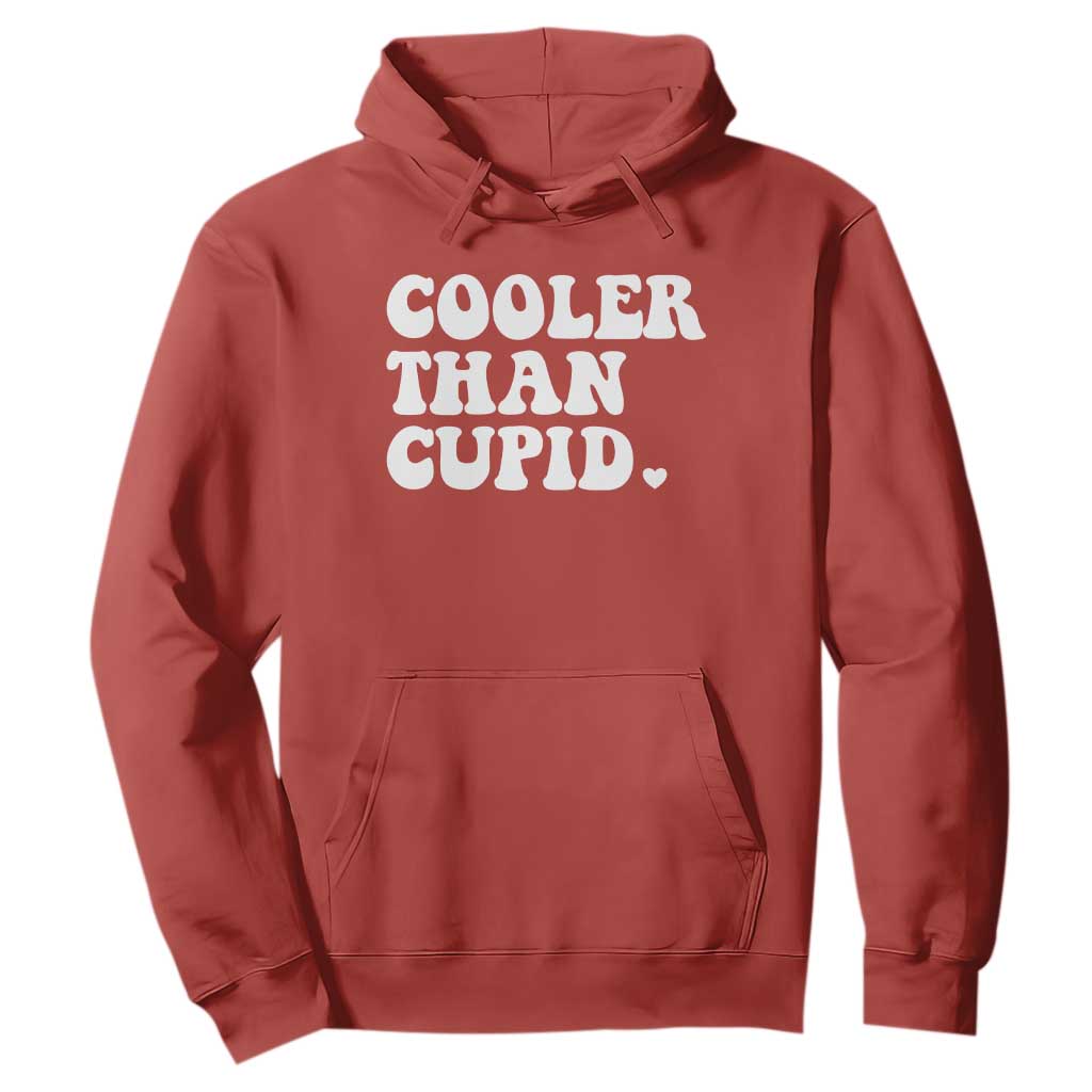 Toddler Boy Valentine Hoodie Cooler Than Cupid Funny Kids Valentine Day TS10 Red Print Your Wear