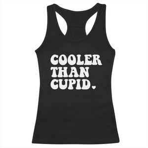 Toddler Boy Valentine Racerback Tank Top Cooler Than Cupid Funny Kids Valentine Day TS10 Black Print Your Wear