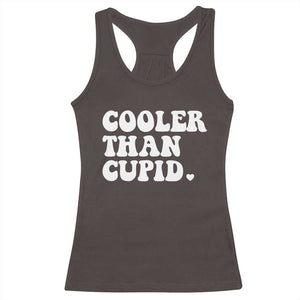 Toddler Boy Valentine Racerback Tank Top Cooler Than Cupid Funny Kids Valentine Day TS10 Dark Chocolate Print Your Wear