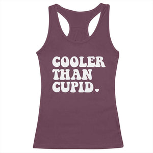Toddler Boy Valentine Racerback Tank Top Cooler Than Cupid Funny Kids Valentine Day TS10 Maroon Print Your Wear