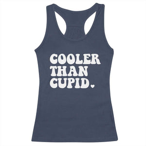 Toddler Boy Valentine Racerback Tank Top Cooler Than Cupid Funny Kids Valentine Day TS10 Navy Print Your Wear