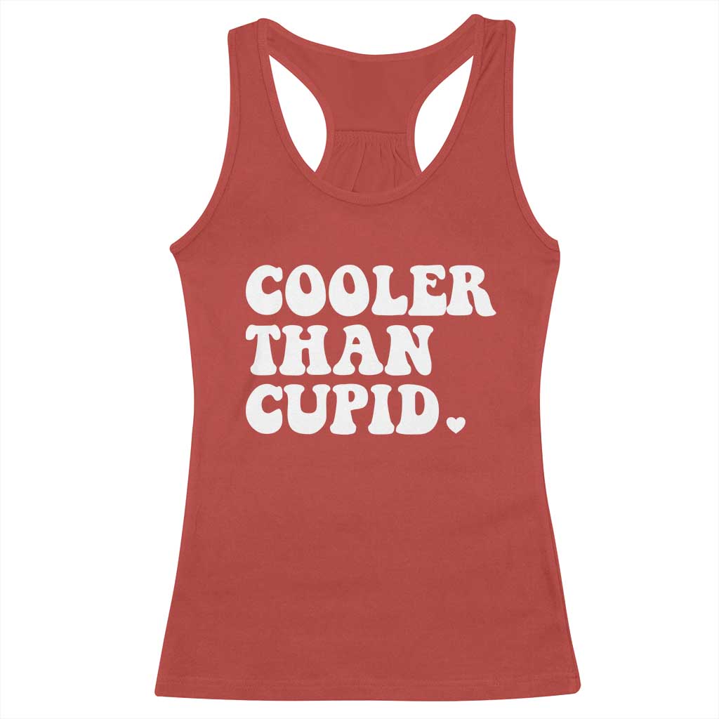 Toddler Boy Valentine Racerback Tank Top Cooler Than Cupid Funny Kids Valentine Day TS10 Red Print Your Wear
