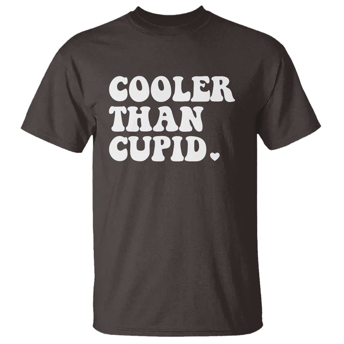 Toddler Boy Valentine T Shirt Cooler Than Cupid Funny Kids Valentine Day TS10 Dark Chocolate Print Your Wear
