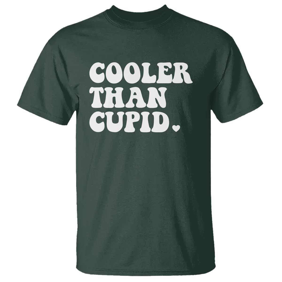 Toddler Boy Valentine T Shirt Cooler Than Cupid Funny Kids Valentine Day TS10 Dark Forest Green Print Your Wear