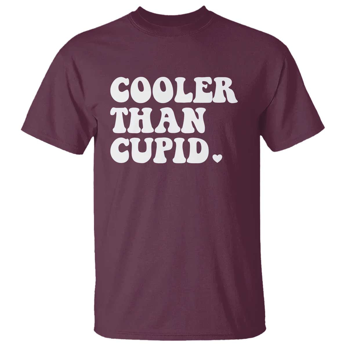 Toddler Boy Valentine T Shirt Cooler Than Cupid Funny Kids Valentine Day TS10 Maroon Print Your Wear