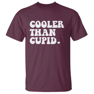 Toddler Boy Valentine T Shirt Cooler Than Cupid Funny Kids Valentine Day TS10 Maroon Print Your Wear