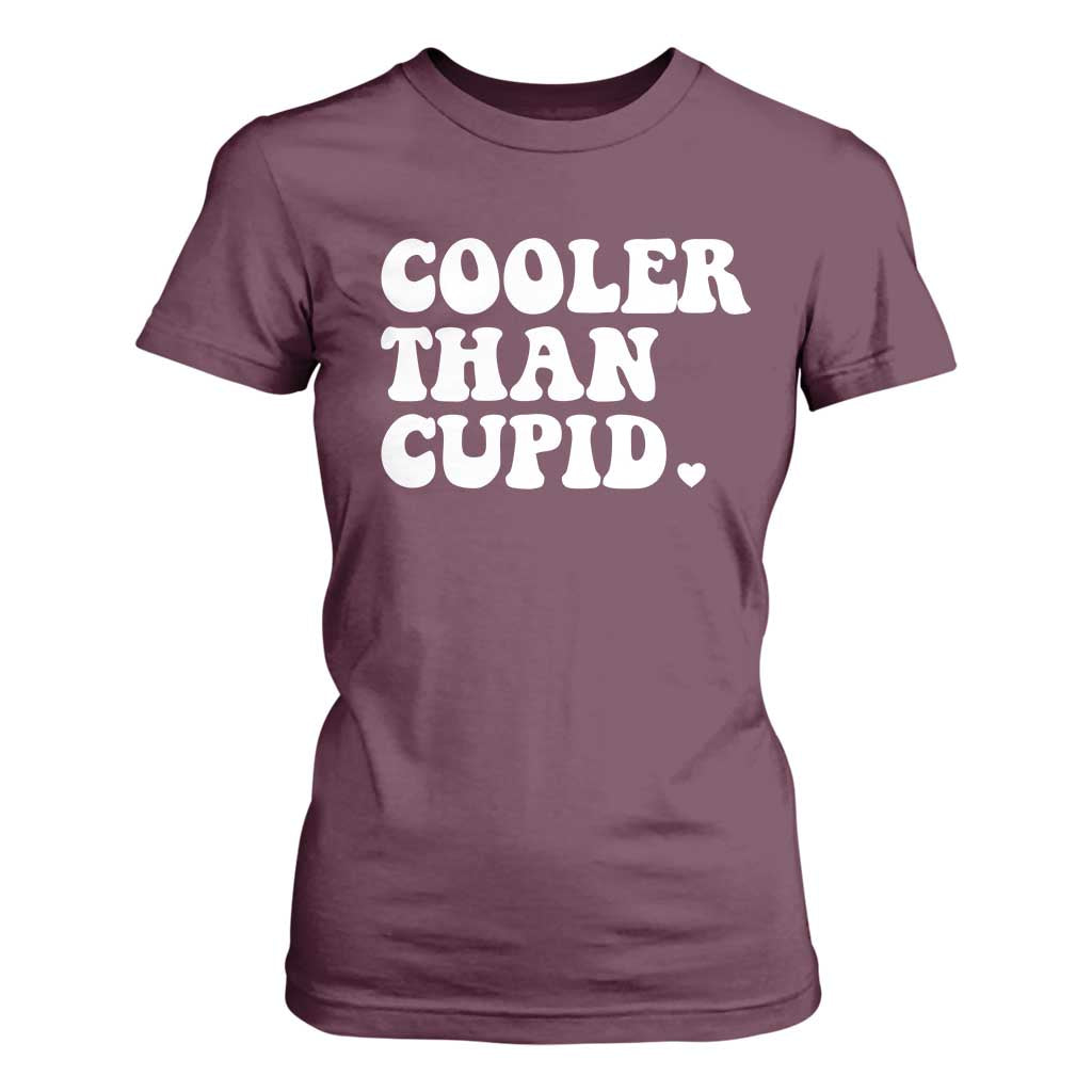 Toddler Boy Valentine T Shirt For Women Cooler Than Cupid Funny Kids Valentine Day TS10 Maroon Print Your Wear