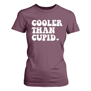 Toddler Boy Valentine T Shirt For Women Cooler Than Cupid Funny Kids Valentine Day TS10 Maroon Print Your Wear