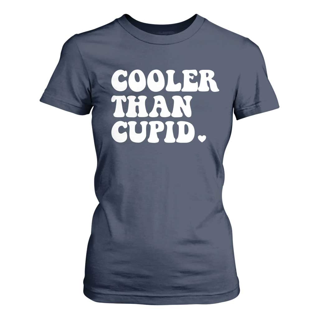 Toddler Boy Valentine T Shirt For Women Cooler Than Cupid Funny Kids Valentine Day TS10 Navy Print Your Wear
