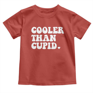 Toddler Boy Valentine Toddler T Shirt Cooler Than Cupid Funny Kids Valentine Day TS10 Red Print Your Wear