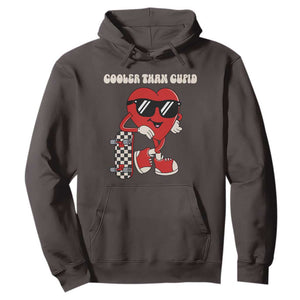 Funny Heart Valentine Day Hoodie Cooler Than Cupid Skateboard Kids Toddler Boy Valentine TS10 Dark Chocolate Print Your Wear