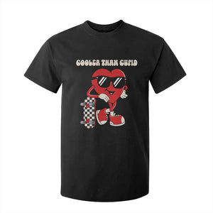 Funny Heart Valentine Day T Shirt For Kid Cooler Than Cupid Skateboard Kids Toddler Boy Valentine TS10 Black Print Your Wear