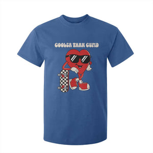 Funny Heart Valentine Day T Shirt For Kid Cooler Than Cupid Skateboard Kids Toddler Boy Valentine TS10 Royal Blue Print Your Wear
