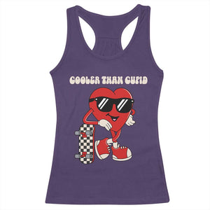 Funny Heart Valentine Day Racerback Tank Top Cooler Than Cupid Skateboard Kids Toddler Boy Valentine TS10 Purple Print Your Wear