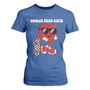 Funny Heart Valentine Day T Shirt For Women Cooler Than Cupid Skateboard Kids Toddler Boy Valentine TS10 Royal Blue Print Your Wear