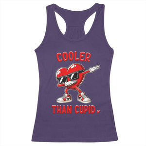 Dabbing Heart Valentine Day Racerback Tank Top Cooler Than Cupid Funny Kids Boys TS10 Purple Print Your Wear