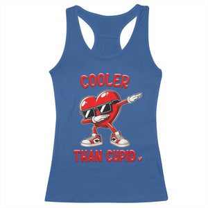Dabbing Heart Valentine Day Racerback Tank Top Cooler Than Cupid Funny Kids Boys TS10 Royal Blue Print Your Wear