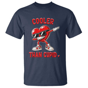 Dabbing Heart Valentine Day T Shirt Cooler Than Cupid Funny Kids Boys TS10 Navy Print Your Wear