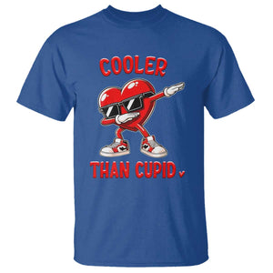 Dabbing Heart Valentine Day T Shirt Cooler Than Cupid Funny Kids Boys TS10 Royal Blue Print Your Wear