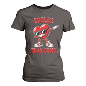 Dabbing Heart Valentine Day T Shirt For Women Cooler Than Cupid Funny Kids Boys TS10 Dark Chocolate Print Your Wear
