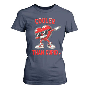 Dabbing Heart Valentine Day T Shirt For Women Cooler Than Cupid Funny Kids Boys TS10 Navy Print Your Wear