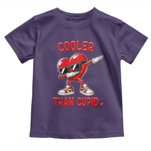 Dabbing Heart Valentine Day Toddler T Shirt Cooler Than Cupid Funny Kids Boys TS10 Purple Print Your Wear