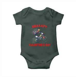 Braaapy Valentines Day Motocross Dirt Bikes Baby Onesie TS10 Print Your Wear