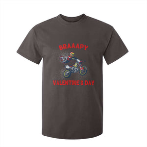 Braaapy Valentines Day Motocross Dirt Bikes T Shirt For Kid TS10 Dark Chocolate Print Your Wear