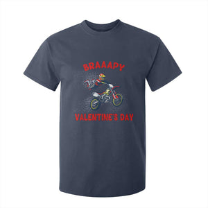 Braaapy Valentines Day Motocross Dirt Bikes T Shirt For Kid TS10 Navy Print Your Wear