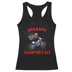 Braaapy Valentines Day Motocross Dirt Bikes Racerback Tank Top TS10 Black Print Your Wear
