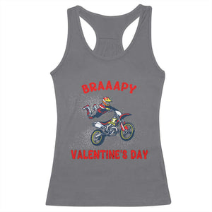 Braaapy Valentines Day Motocross Dirt Bikes Racerback Tank Top TS10 Charcoal Print Your Wear
