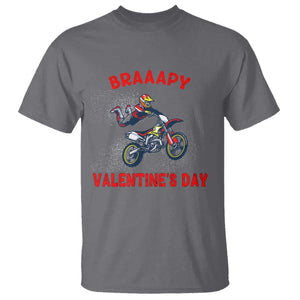 Braaapy Valentines Day Motocross Dirt Bikes T Shirt TS10 Charcoal Print Your Wear