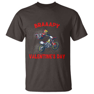 Braaapy Valentines Day Motocross Dirt Bikes T Shirt TS10 Dark Chocolate Print Your Wear
