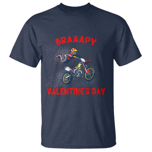 Braaapy Valentines Day Motocross Dirt Bikes T Shirt TS10 Navy Print Your Wear