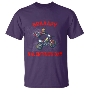 Braaapy Valentines Day Motocross Dirt Bikes T Shirt TS10 Purple Print Your Wear