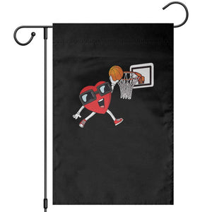 Basketball Valentines Garden Flag Cute Red Heart Playing Basketball Player Team Boys TS10 Black Print Your Wear
