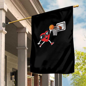 Basketball Valentines Garden Flag Cute Red Heart Playing Basketball Player Team Boys TS10 Print Your Wear