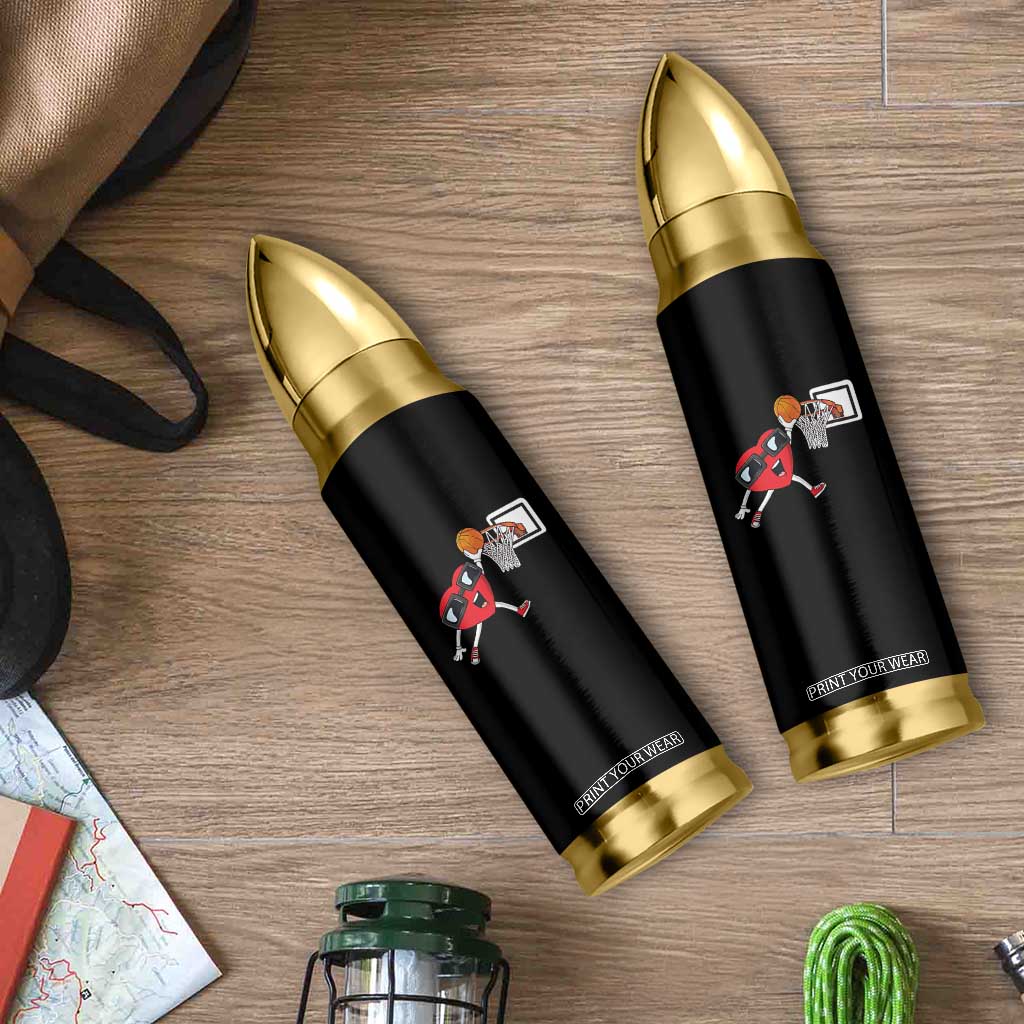 Basketball Valentines Bullet Tumbler Cute Red Heart Playing Basketball Player Team Boys TS10 Print Your Wear