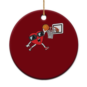 Basketball Valentines Ceramic Ornament Cute Red Heart Playing Basketball Player Team Boys TS10 1pc Red Print Your Wear