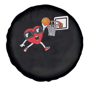 Basketball Valentines Spare Tire Cover Cute Red Heart Playing Basketball Player Team Boys TS10 Print Your Wear