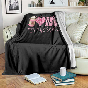 Valentine Coffee Throw Blanket Love Heart XOXO Cute Graphic Valentines Day TS10 Print Your Wear